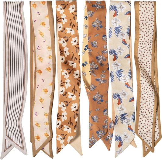 ZXZH Paquete de 6 bufandas de moda para mujer, pañuelo versátil boh...