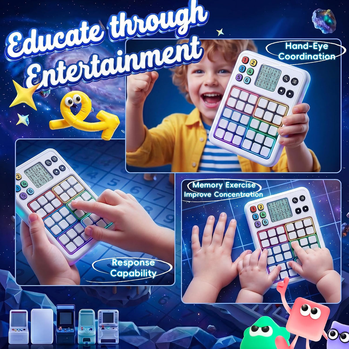 SMILESSKIDDO Rompecabezas de Sudoku de color inteligente, juego de...