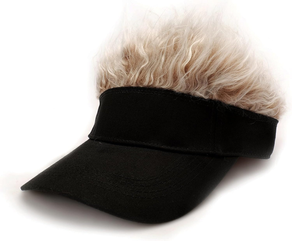 Gorra con visera para hombre con cabello falso, gorra con cabello p...