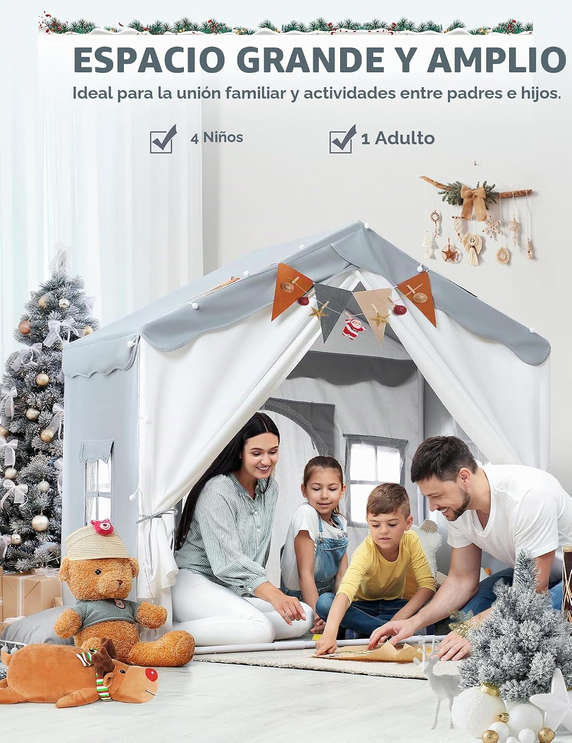 besrey Tienda de campaña para niños, tienda de campaña 2 en 1 con |...