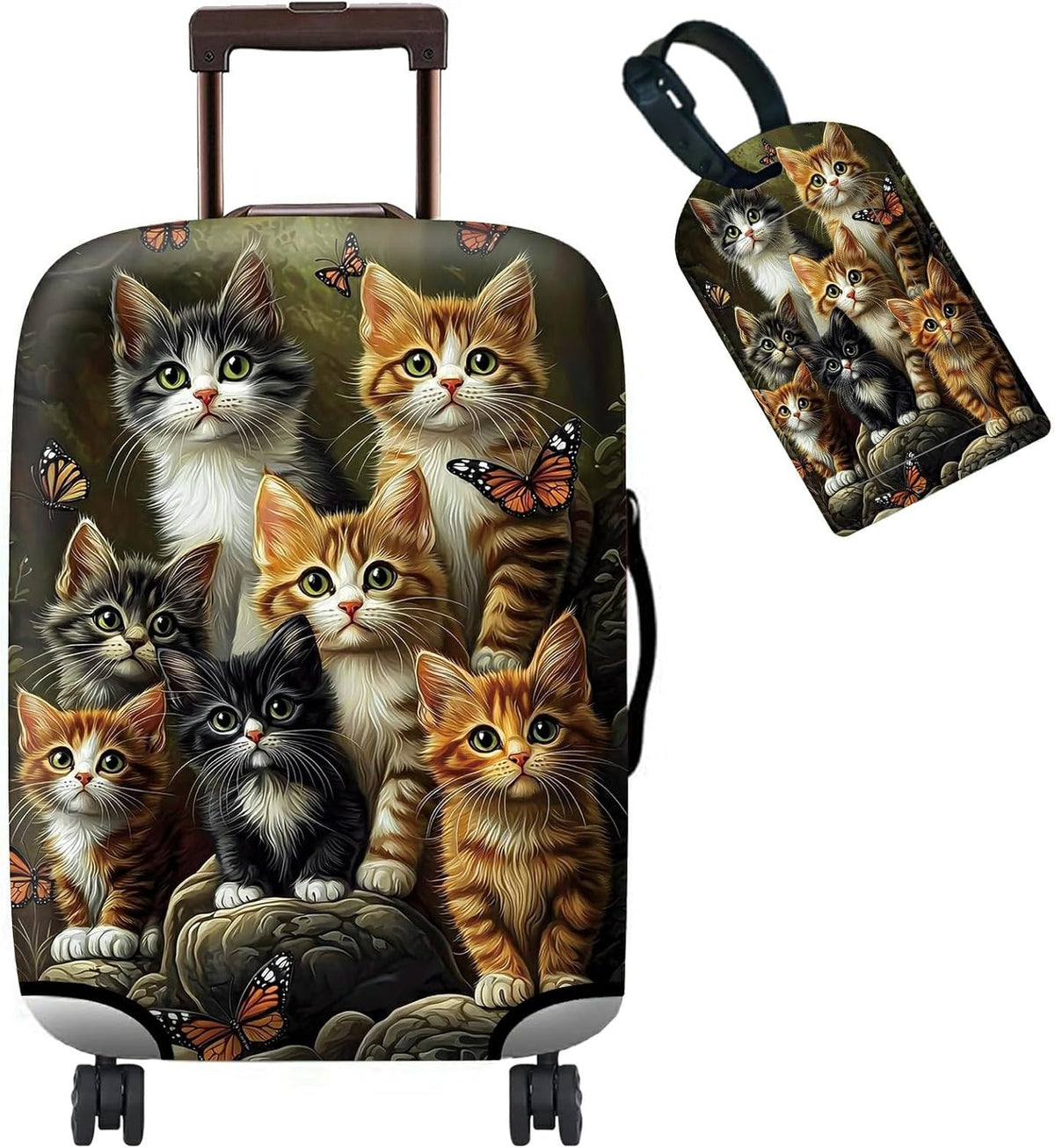 BWEGRHE Funda para Equipaje Protector de Maleta Más 1 Etiqueta de E...