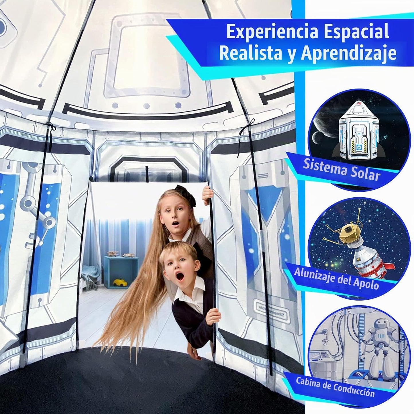 Tienda de campaña para niñas de 3 piezas con piscina de pelotas, tú...