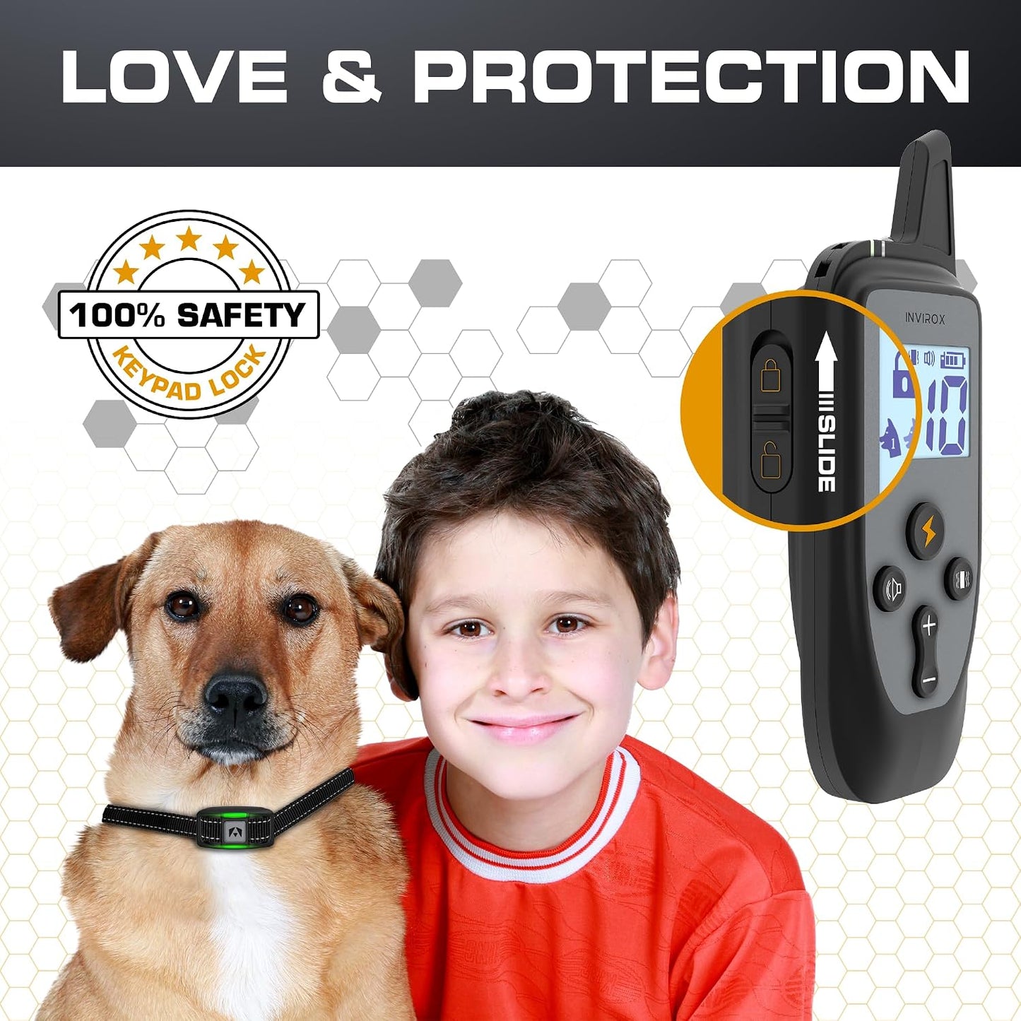 INVIROX - Collar de entrenamiento para perros con control remoto, c...