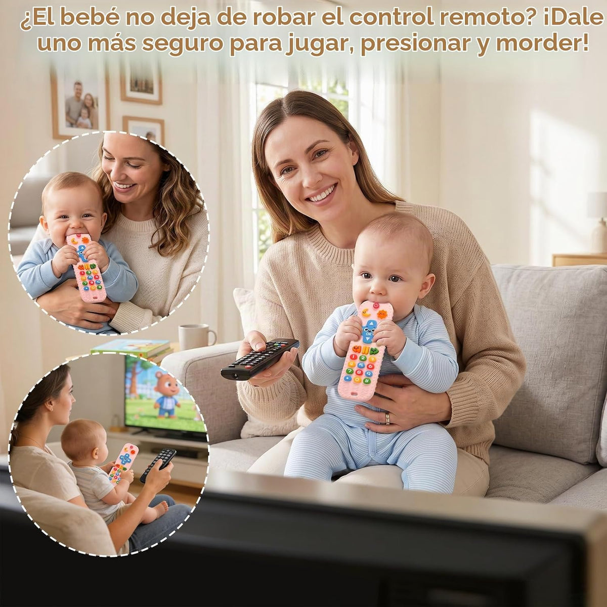 Juguetes de dentición para bebés de silicona para bebés de más de 3...