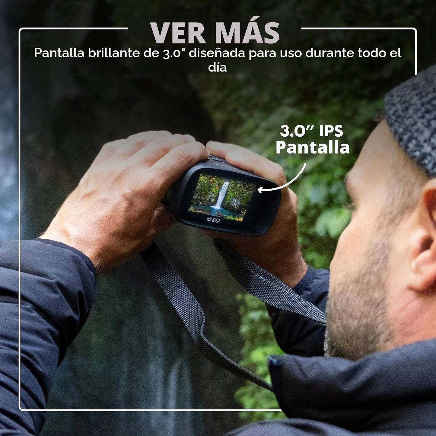 Minolta MNDM10B 4K Video 10x25 Kit monocular de visión nocturna dig...