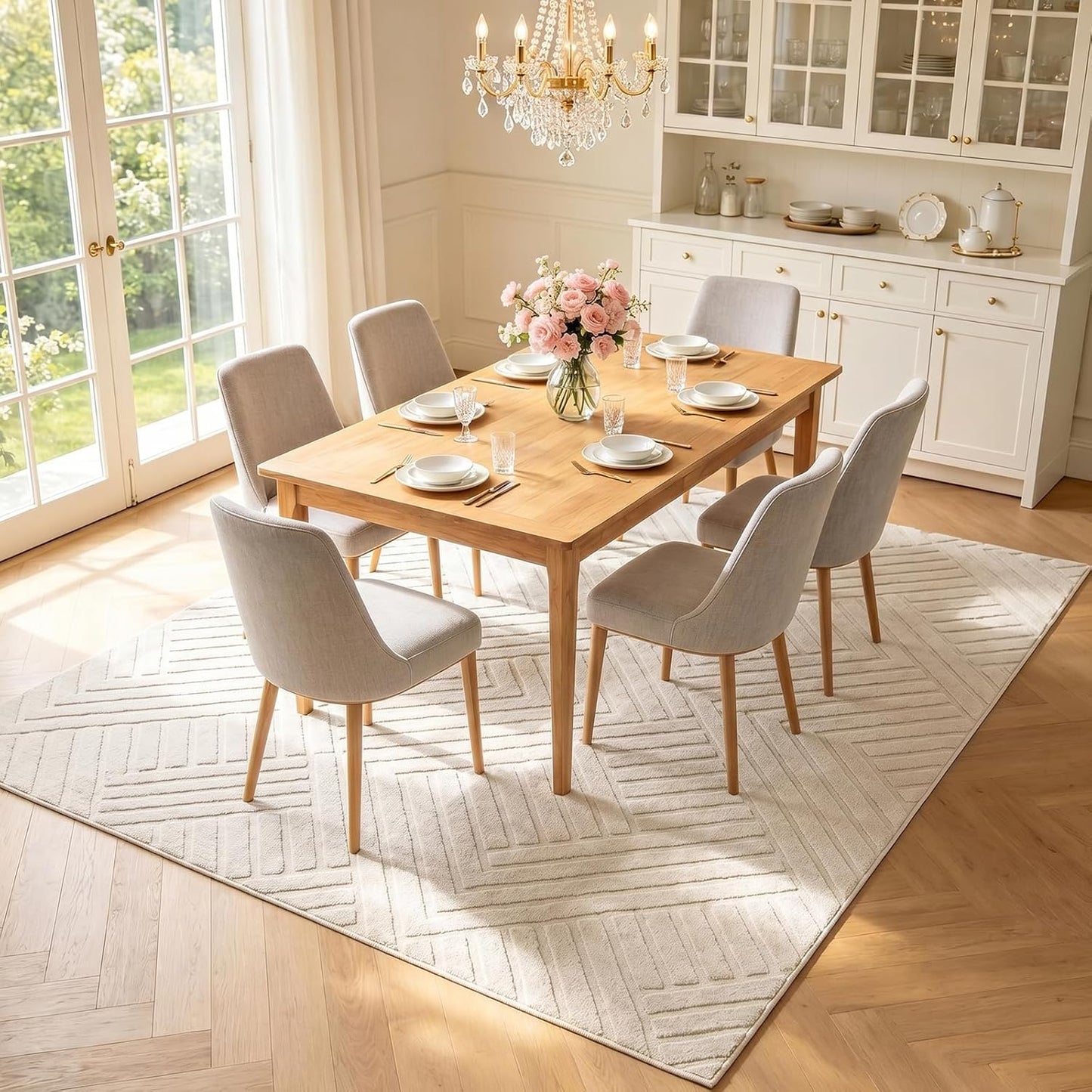 Bsmathom Alfombra lavable de 6 x 9, alfombra suave y moderna bohemi...