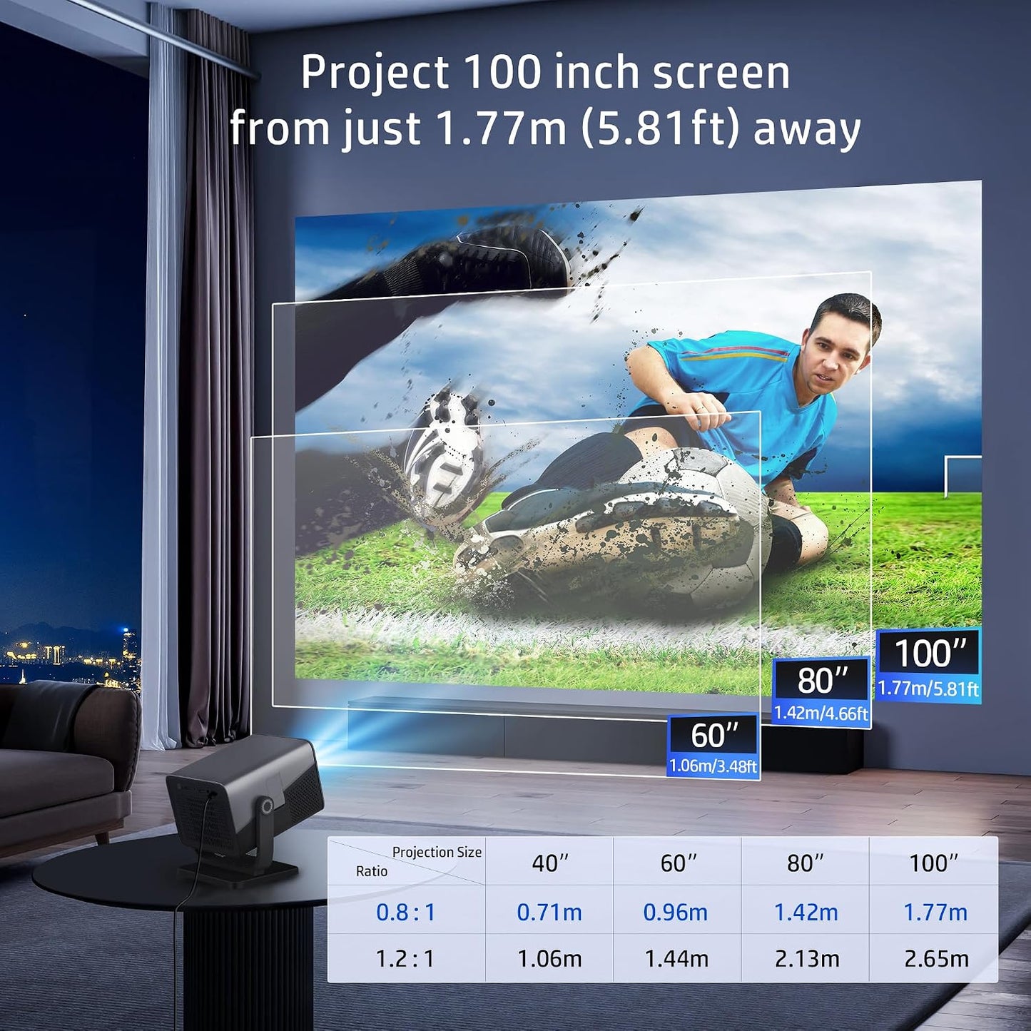 Proyector HP con Netflix, aplicaciones con licencia oficial, mini p...