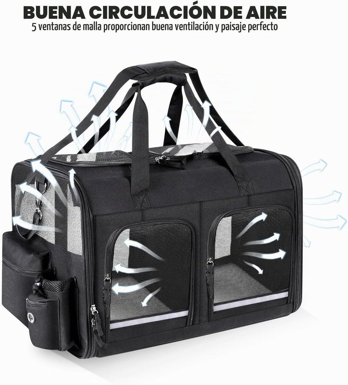 Groxkox Transportador de Gatos para 2 Gatos, Transportador Doble Pl...