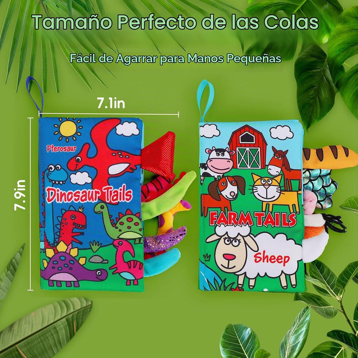 2 piezas de libros de bebé arrugados de alto contraste de 0 a 6 mes...