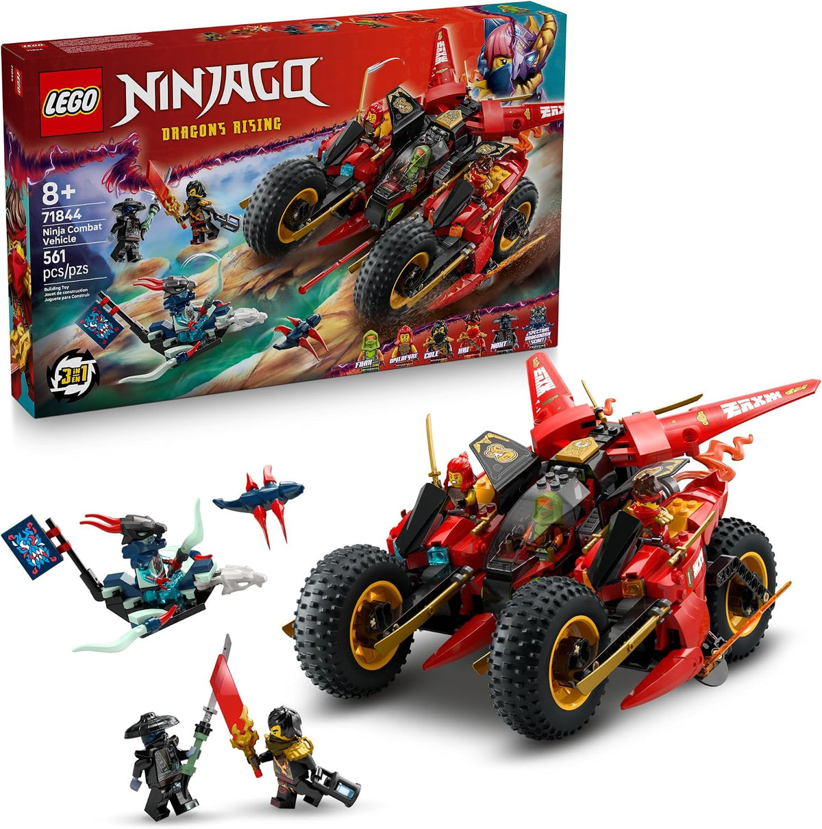 LEGO NINJAGO - Vehículo de combate ninja \u2013 Juguete de construc...