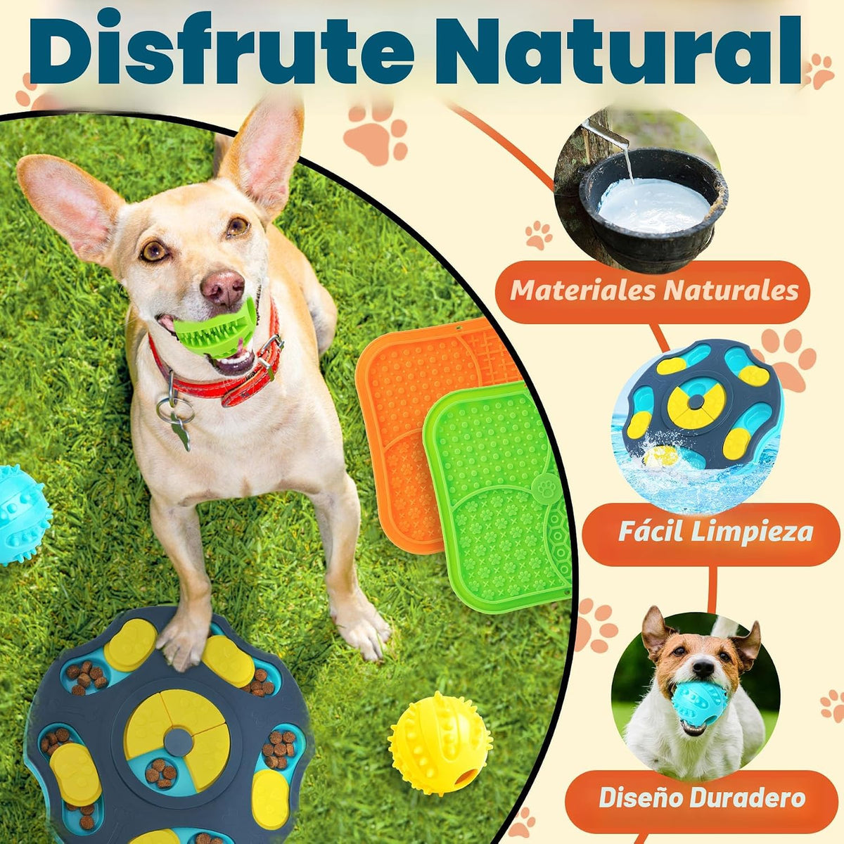 Forfon Juego de 9 Piezas de Juguetes Rompecabezas para Perros Todo...