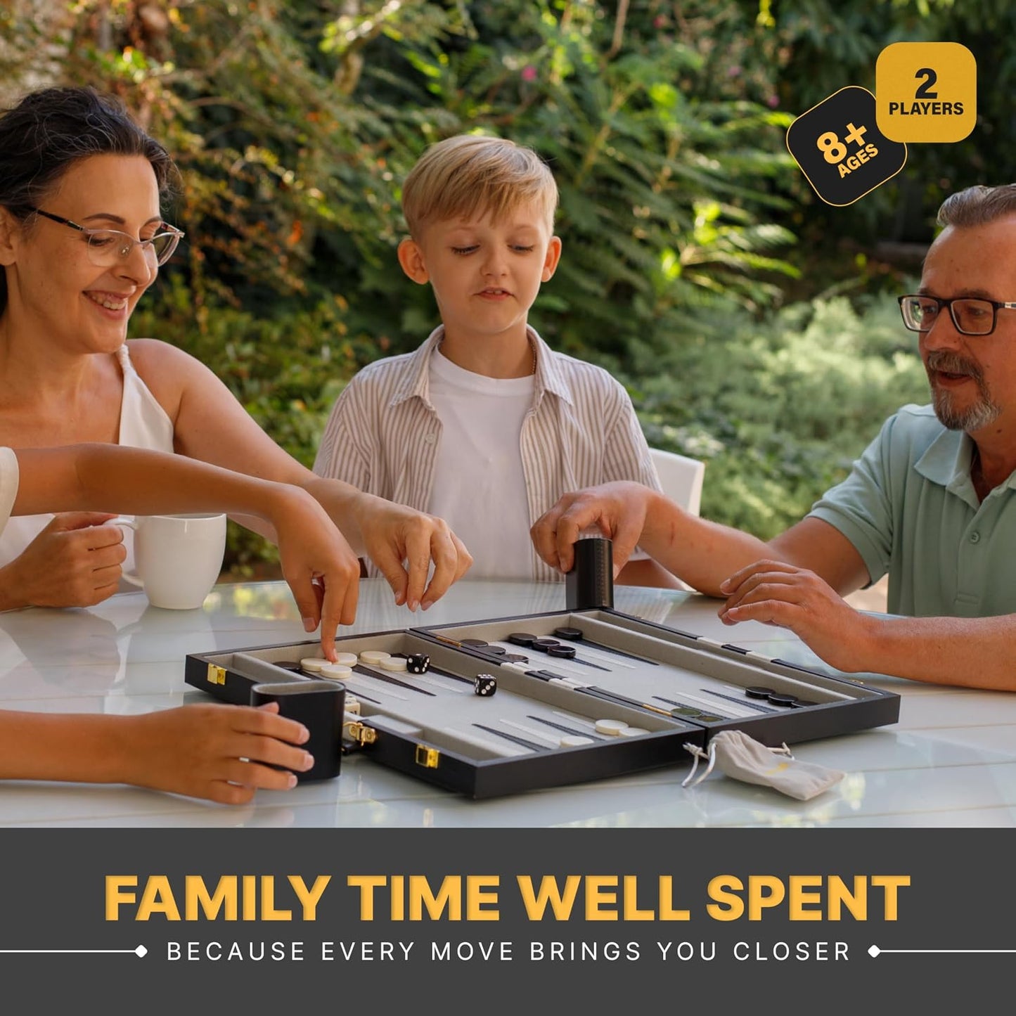Juegos de backgammon para adultos \u2013 Juego de mesa de cuero PU...