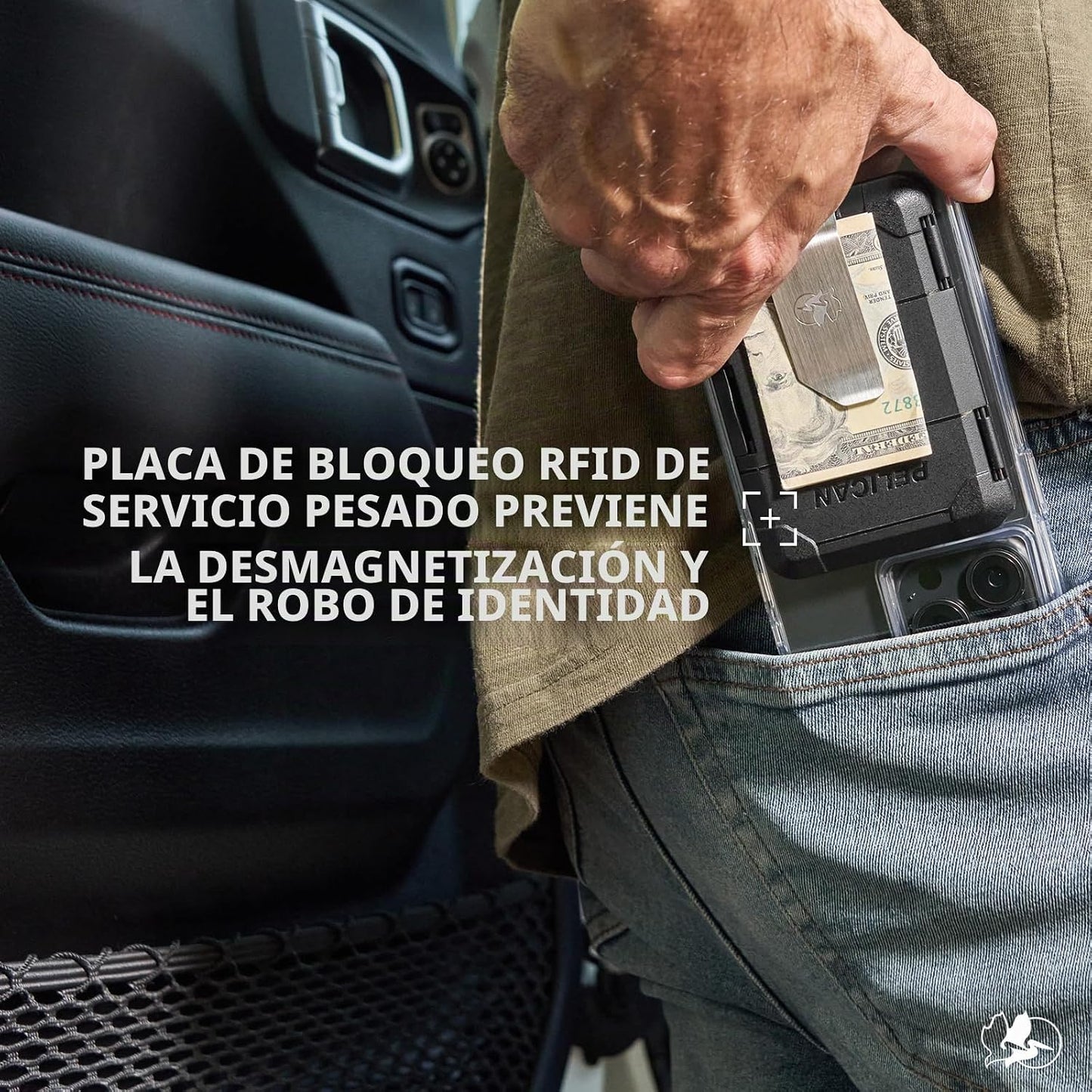Pelican Billetera\/Tarjetero magnético con bloqueo RFID - Negro | T...