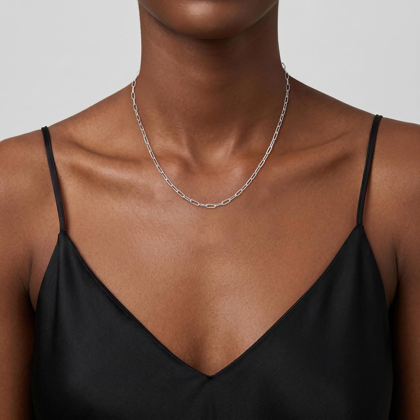 BLThing Collar de plata de ley S925 para mujer, collar de cadena de...
