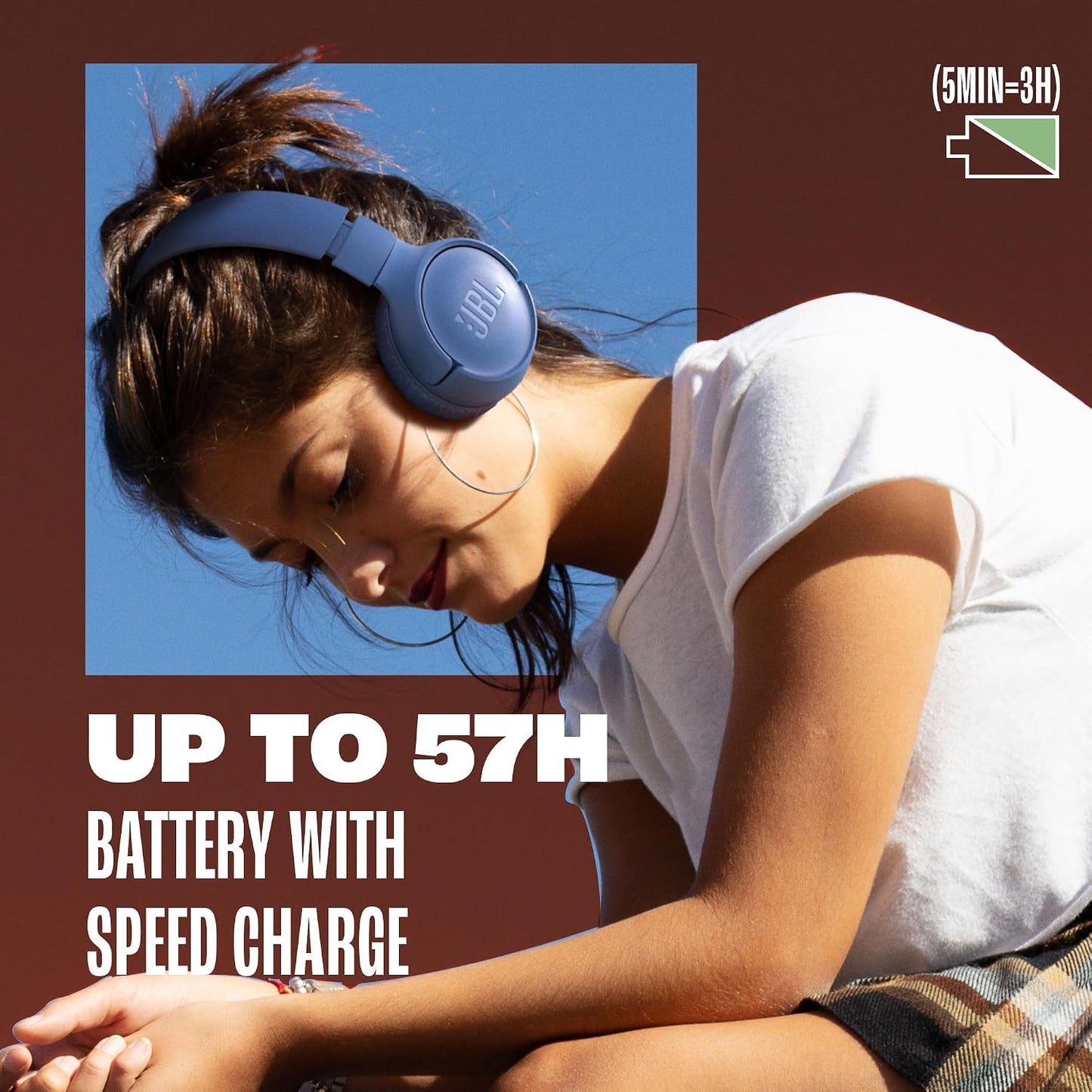 JBL Tune 520BT - Auriculares inalámbricos tipo orejera, hasta 57H d...