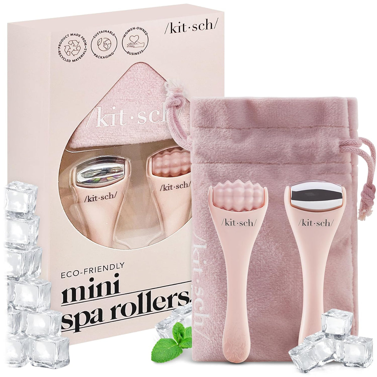 Kitsch Mini rodillo de hielo para juego de herramientas faciales -...