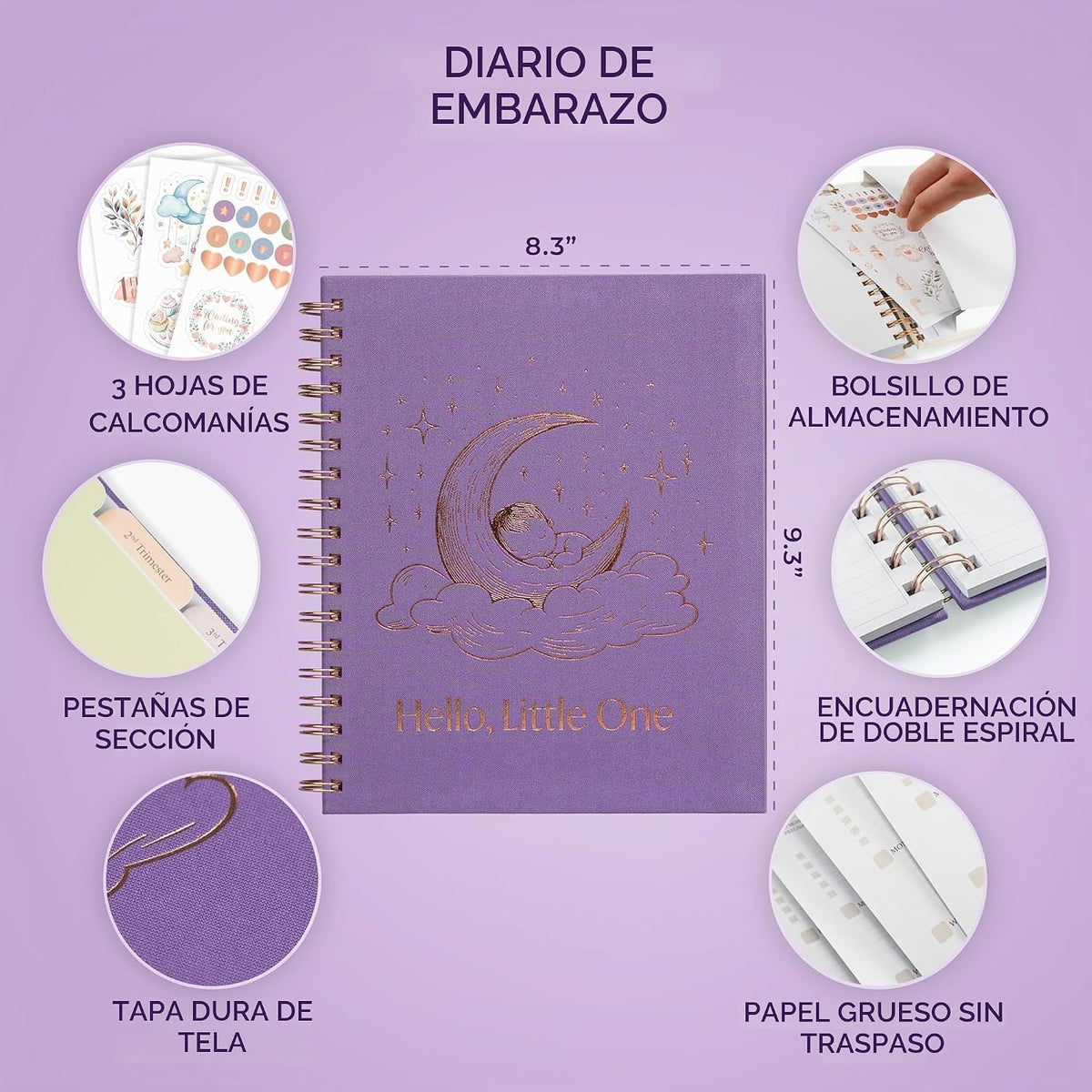 Skyline Agenda de embarazo \u2013 Libro de registro de embarazo y r...