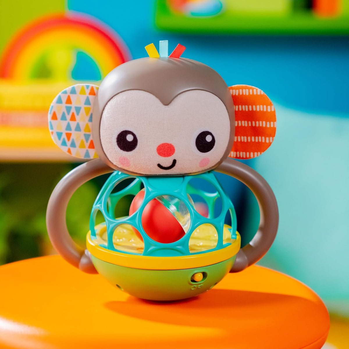 Bright Starts Grab &amp; Giggle Monkey - Juguete Sonajero Musical I...