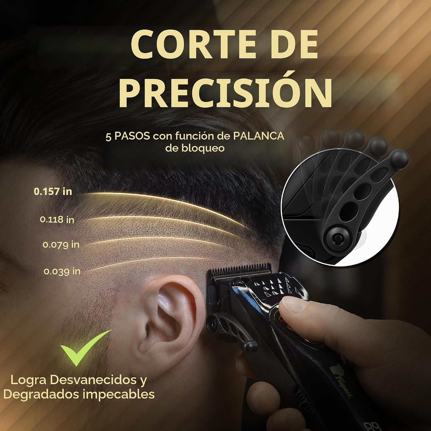 Fagaci Cortadora de pelo profesional para hombres, kit de recortado...