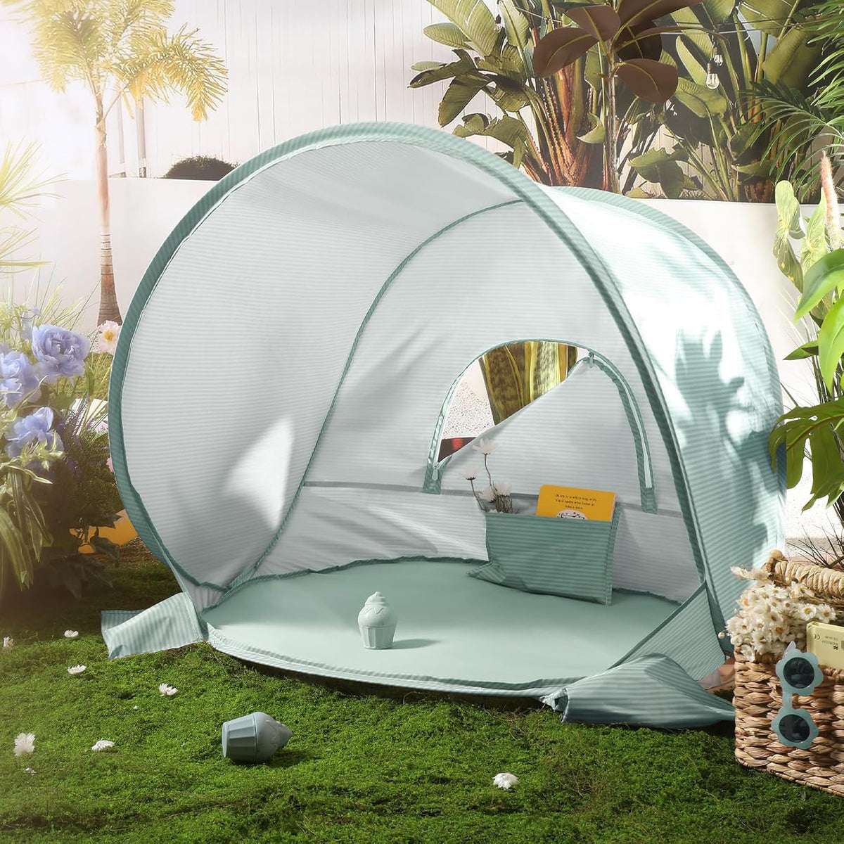 Tiny Land - Tienda de campaña de playa para bebé, con protección so...