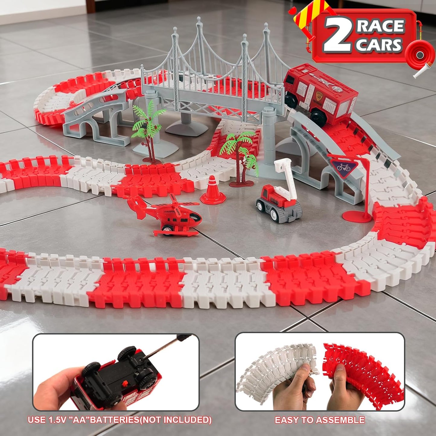 GIAT Juego de Pista de Carreras de Coches para Niños - Regalo de Cu...