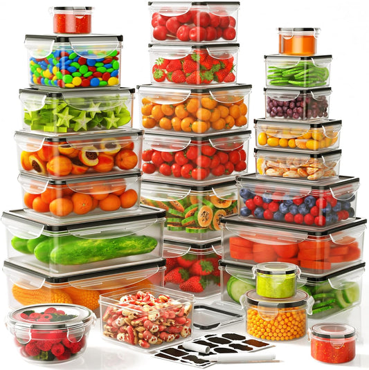 Juego de 52 piezas de contenedores de almacenamiento de alimentos c...