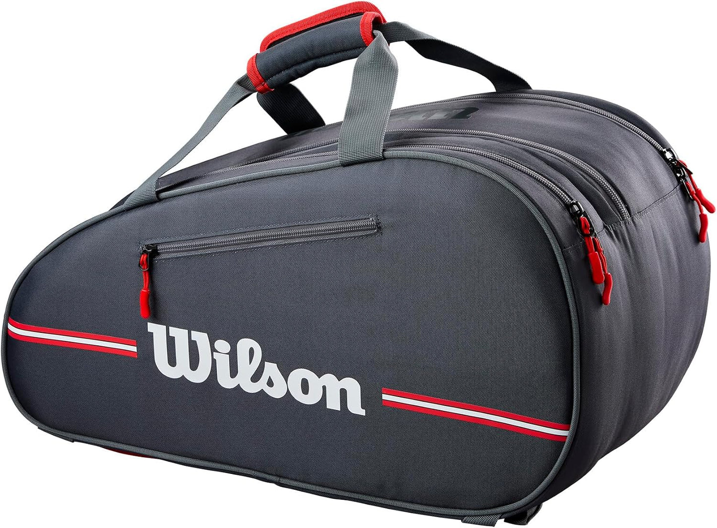 WILSON Team Padel Bag - Capacidad para hasta 4 palas de pádel, negr...