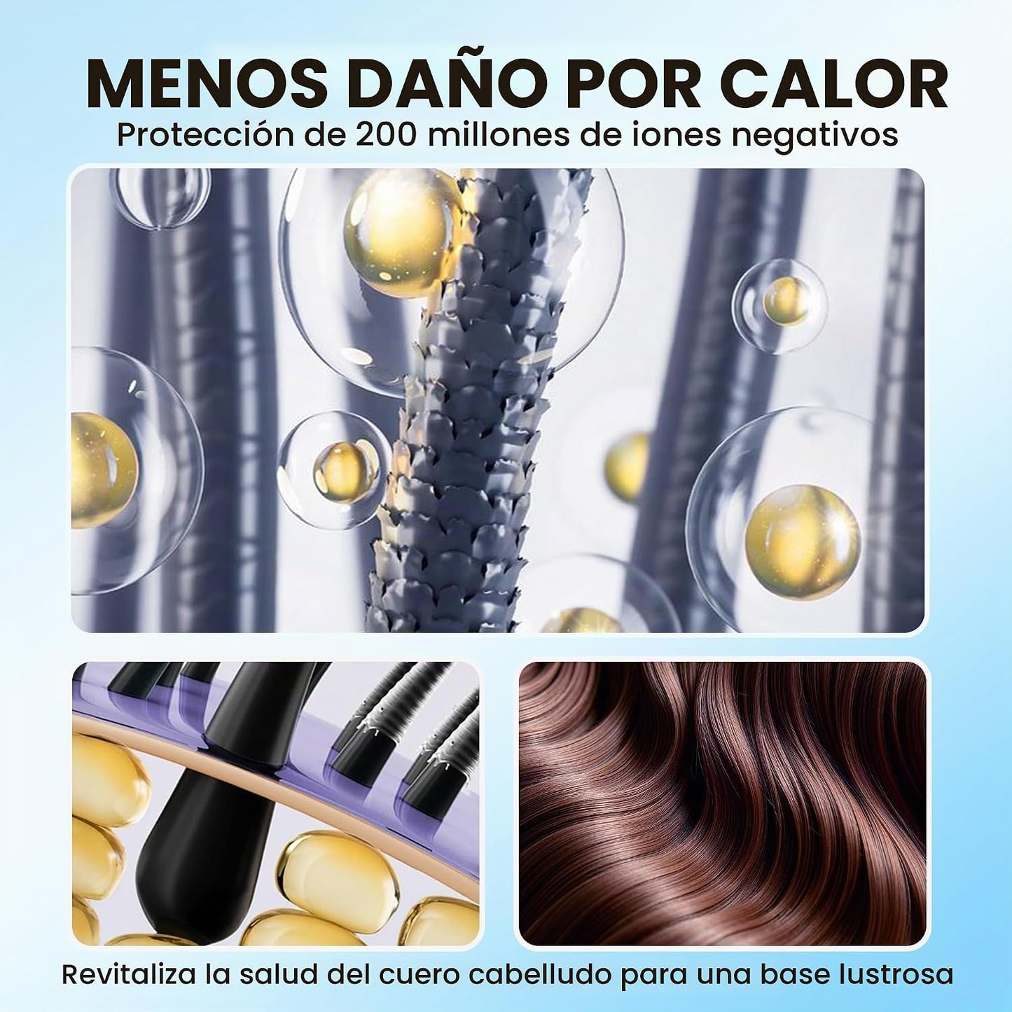 Surfit Secador de pelo con difusor, secador de pelo iónico de alta...