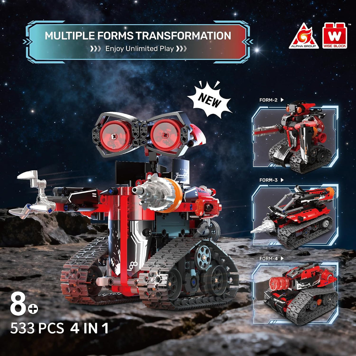Kit de Construcción de Robots W WISE BLOCK, Robótica STEM para Niño...