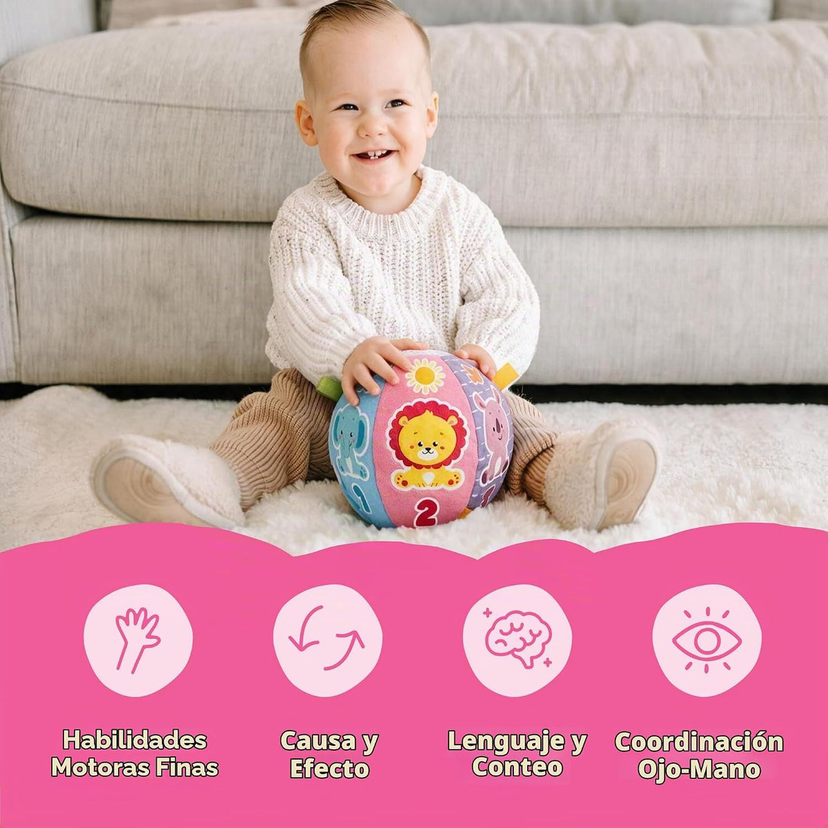 Move2Play, Pelota de bebé hilarantemente interactiva con música y e...
