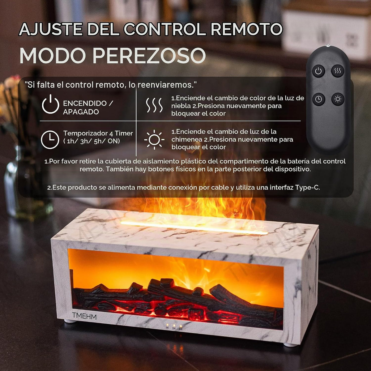 Difusor de llama para chimenea TMEHM, humidificador de aire, difuso...