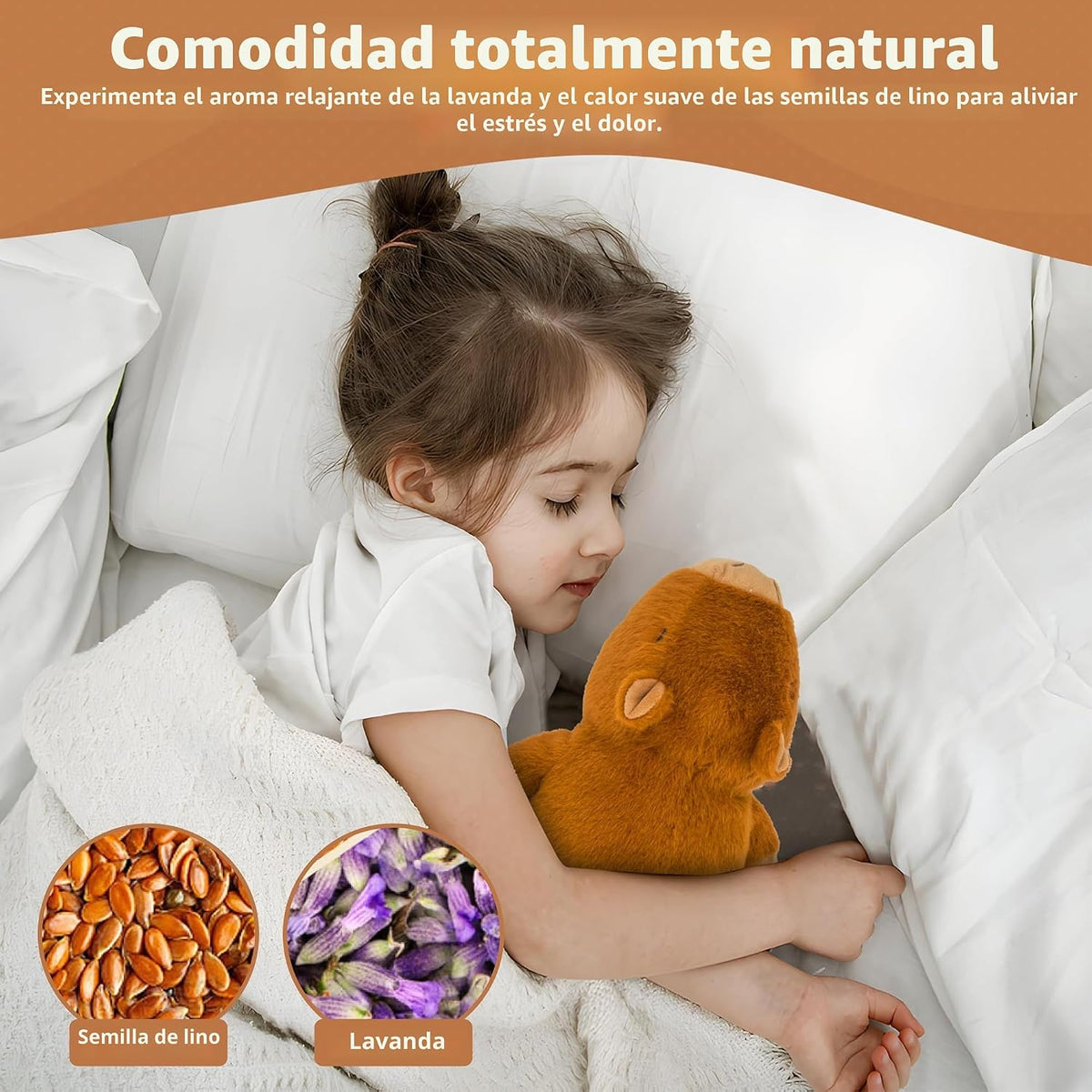 Marysun Animal de peluche de Capibara apto para microondas - Animal...