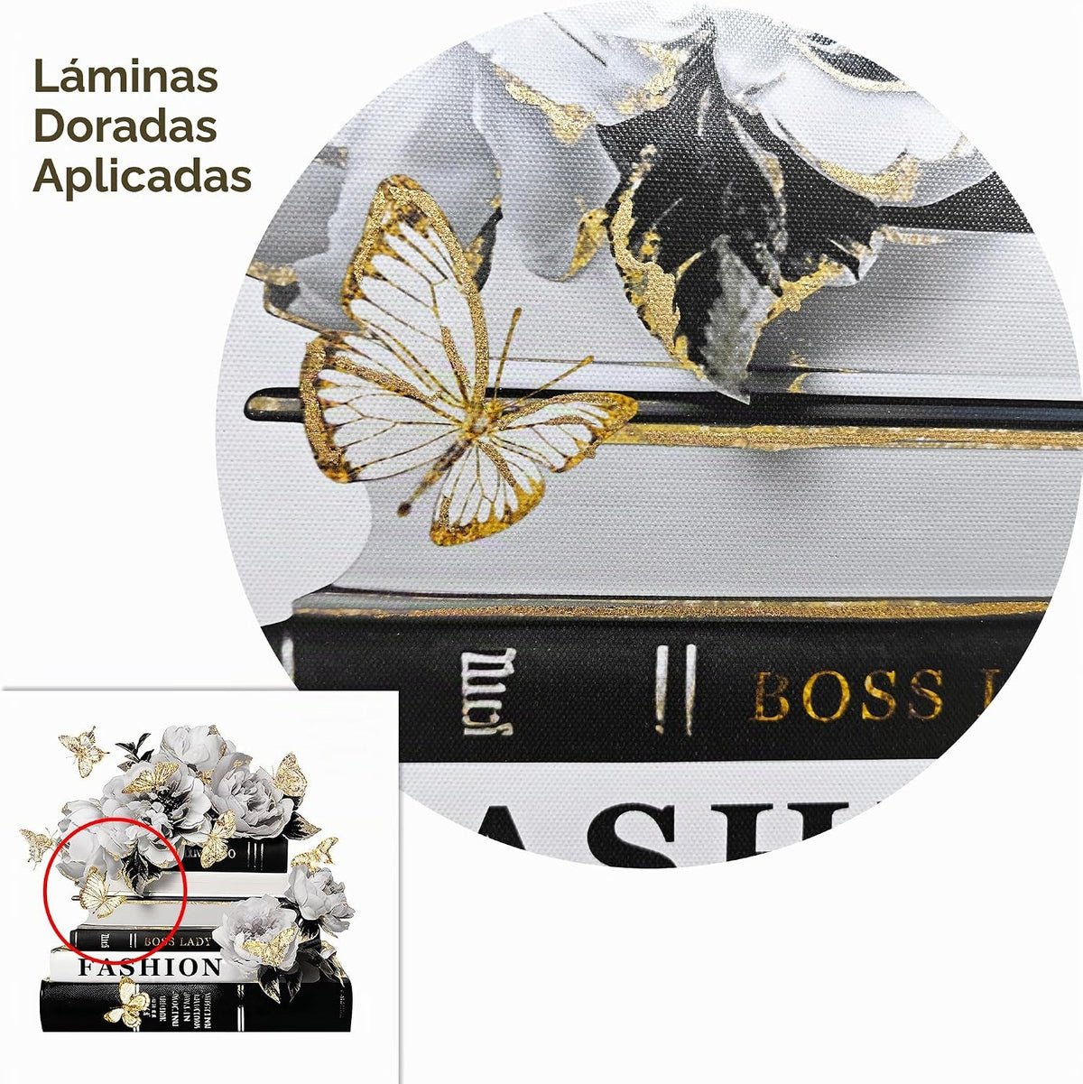 Dream Land Lienzo decorativo para pared con libros de moda: 20 x 20...