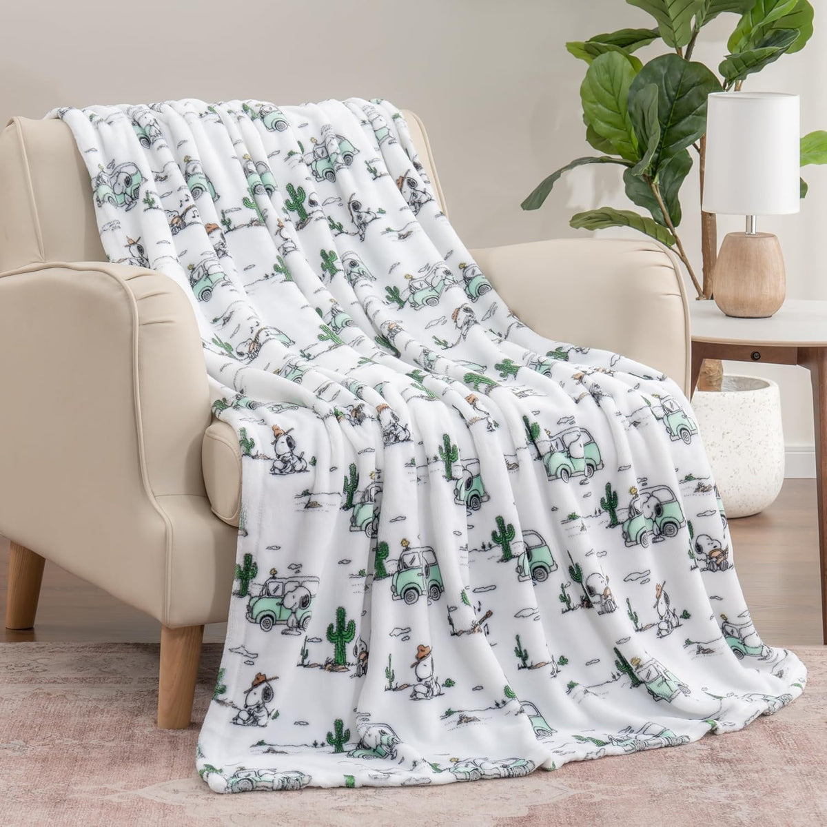 Berkshire Blanket Peanuts® VelvetLoft® - Manta de felpa de Snoopy c...
