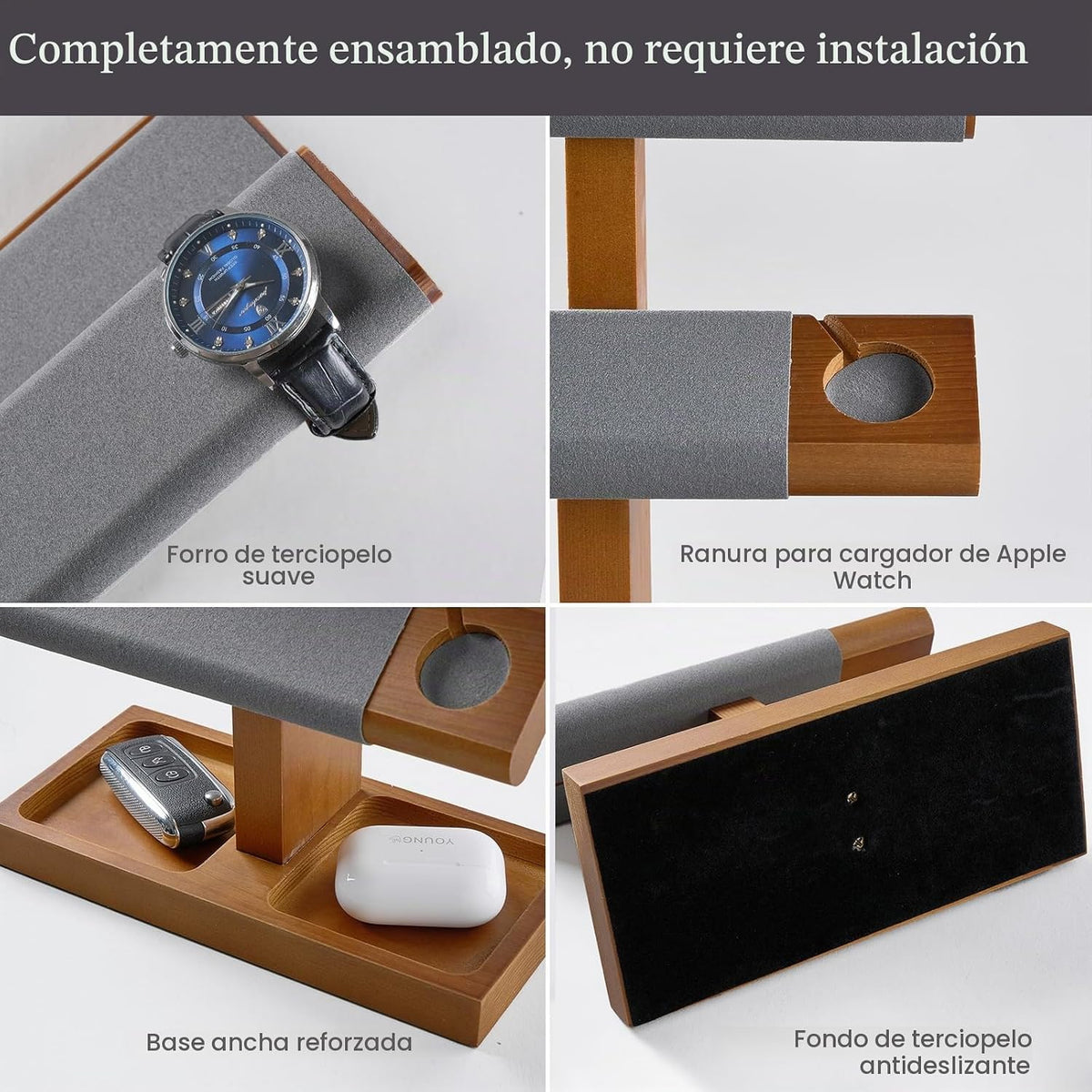 Soporte de exhibición de reloj de madera ProCase para hombres, torr...