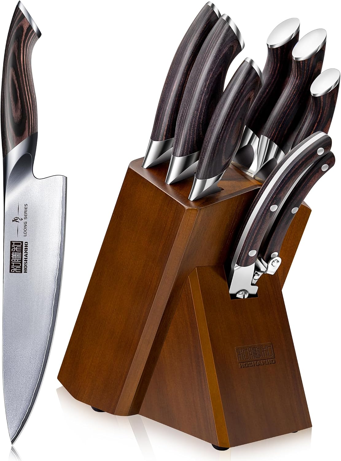 HOSHANHO Juego de cuchillos de cocina de 8 piezas, juegos de cuchil...