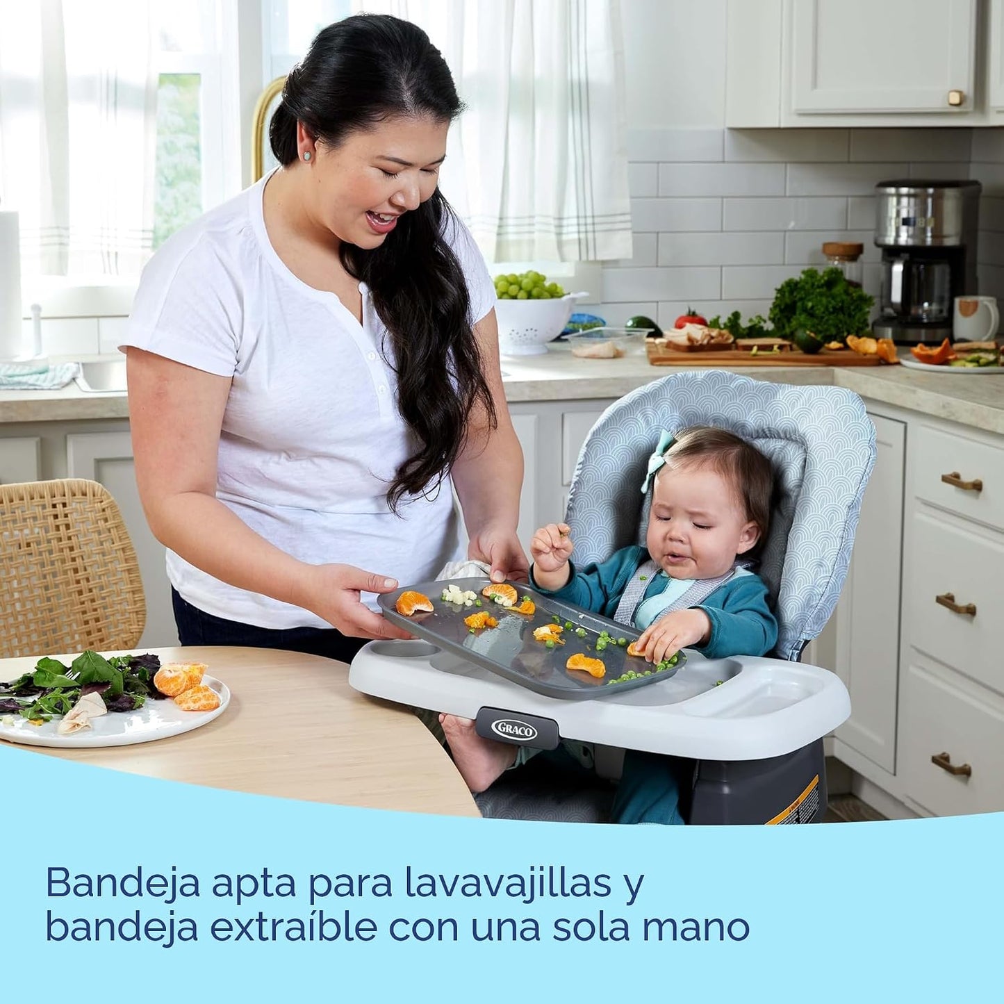 Graco Made2Grow Silla alta convertible 5 en 1 ajustable para bebé a...
