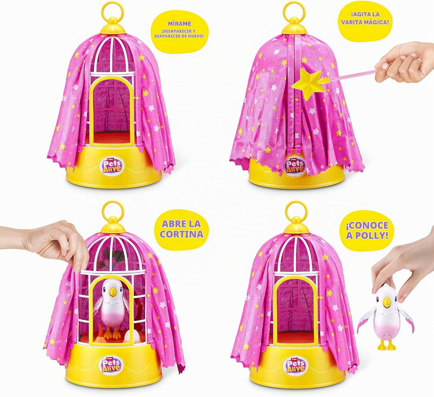 Pets Alive Polly El Pájaro Mágico de ZURU, Mascota Juguetónica Robo...