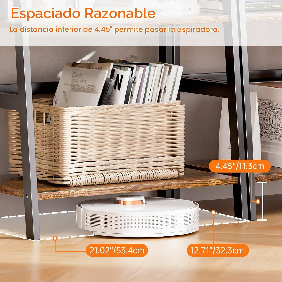 HITNET - Estantería de escalera, estante de 4 niveles con marco de...