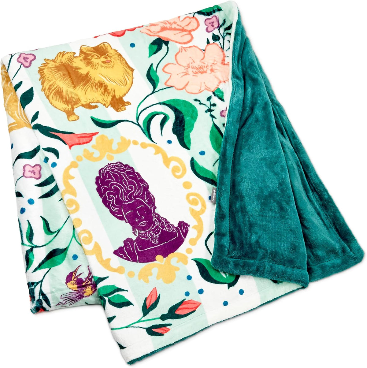 Hallmark Bridgerton - Manta (50 x 60 pulgadas), diseño floral verde...