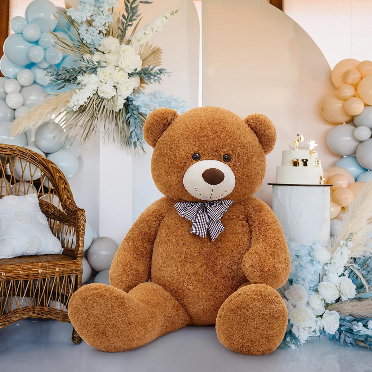 MaoGoLan Oso de peluche gigante de 6 pies de alto, marrón oscuro, t...