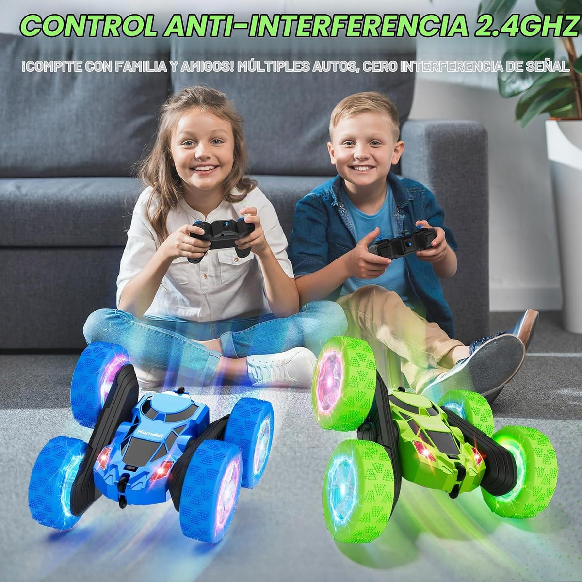 Hamdol Coche de acrobacias a control remoto para niños, juguete RC...