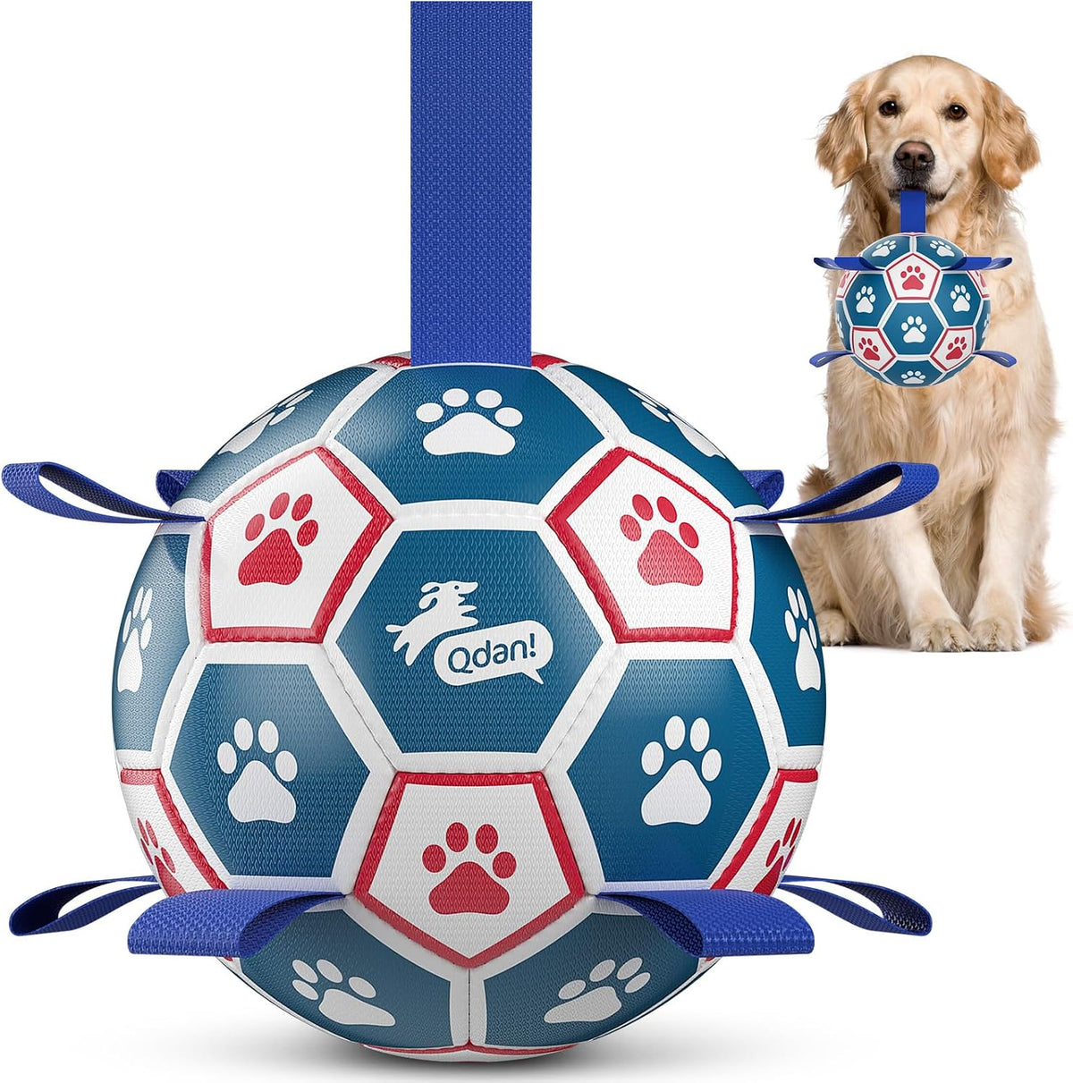 QDAN Juguetes grandes para perros, bolas duraderas de 8 pulgadas pa...