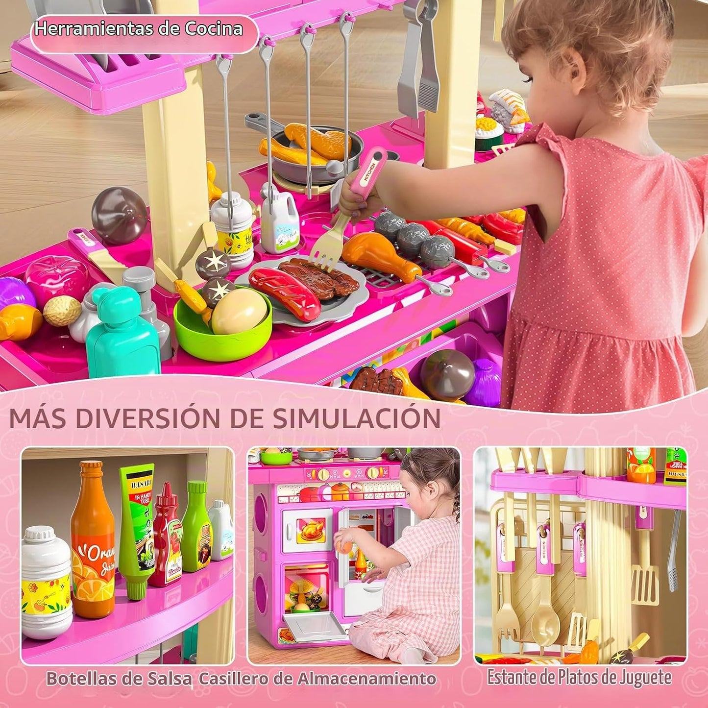 MSKOLER Juguetes de cocina de juego simulado para niños de 2-6 4-8...