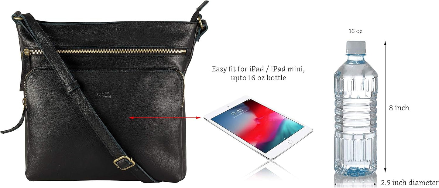 Mou Meraki Bolso cruzado de cuero genuino y bolsos - Bolso cruzado...