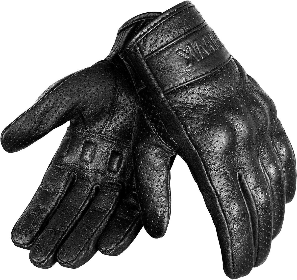 HWK \u2013 Guantes de cuero para motocicleta para hombre, motocross...