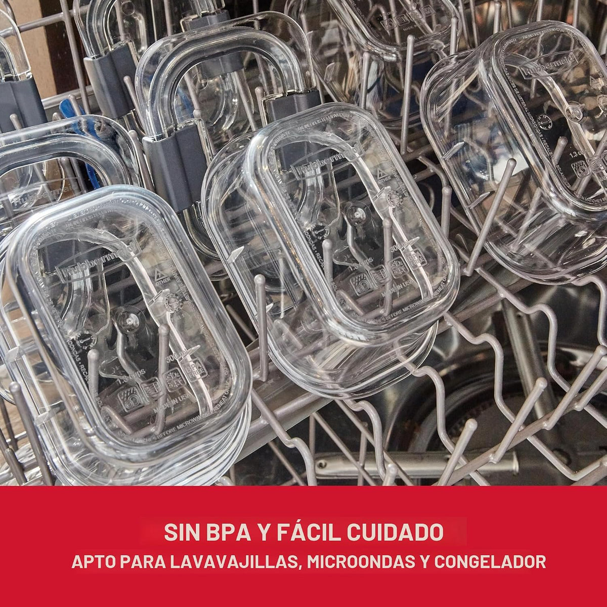 Rubbermaid Brilliance® - Recipientes redondos a prueba de fugas, ju...
