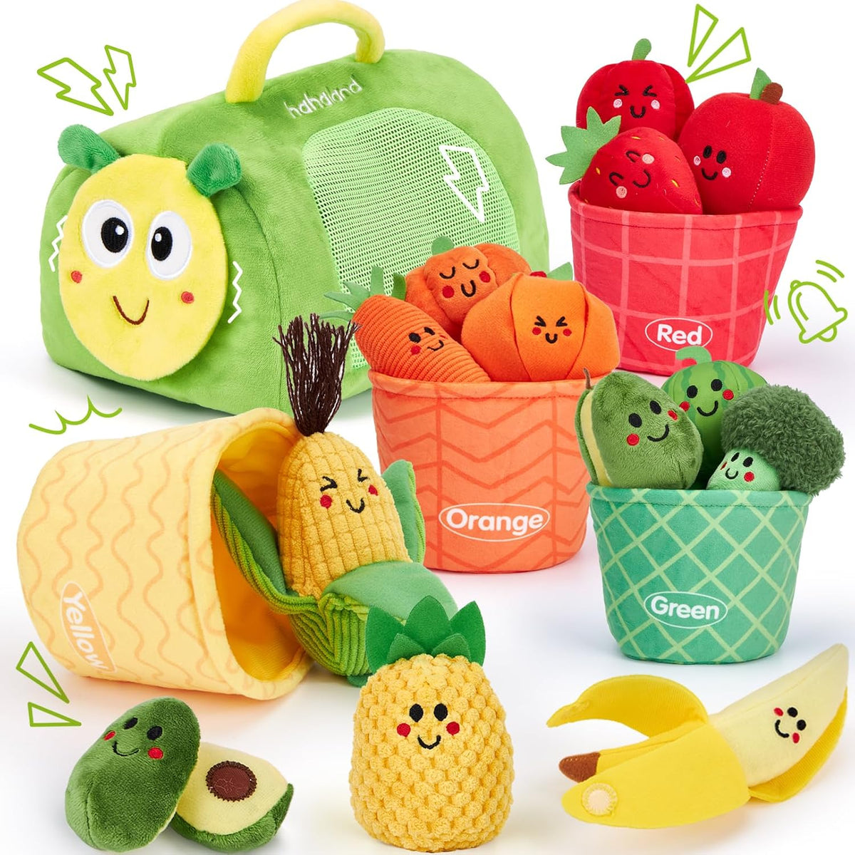 hahaland Juguetes Montessori para niños de 1 año - Frutas para bebé...