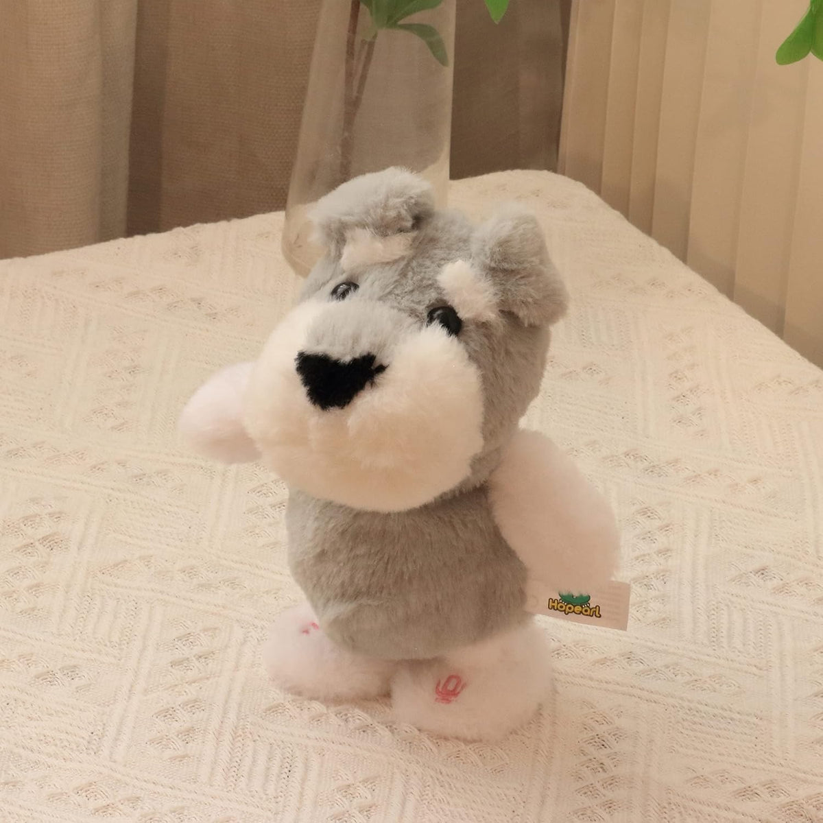 Hopearl Talking Schnauzer - Perro cantante repite lo que dices, cac...