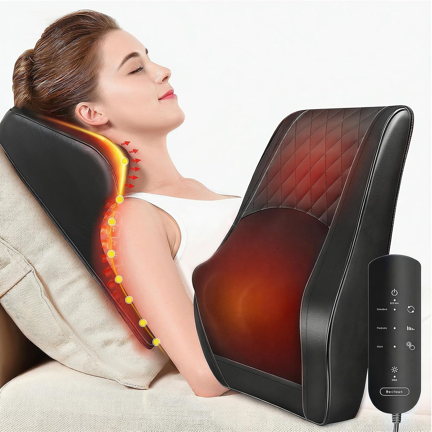 Masajeador de cuello y espalda con calor, masajeadores eléctricos p...
